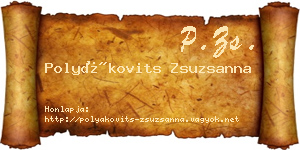 Polyákovits Zsuzsanna névjegykártya